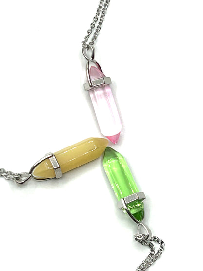 Glass Crystal Pendant Necklace