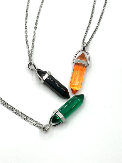 Glass Crystal Pendant Necklace